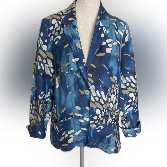 Sophisticated Linen blend jacket - Picture 2 of 15